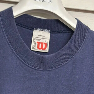 vintage wilson athletic wear blue tshirt short sleeve round neck size large